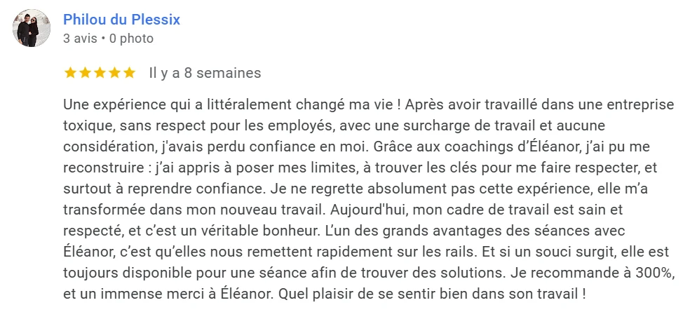 Témoignage coaching